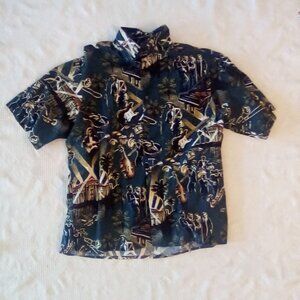 VTG Reyn Spooner Mens Cotton Shirt Musicians Sz XXL Cruise Wear